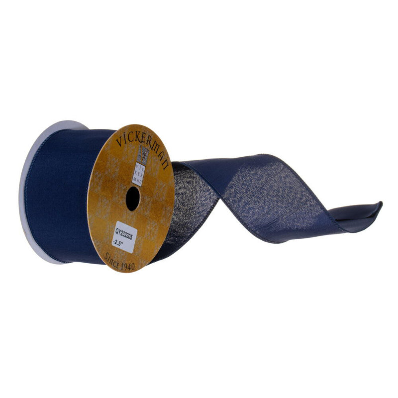 Le ruban tissé bleu minuit de 2,5 po x 10 verges Holiday Aisle®.
