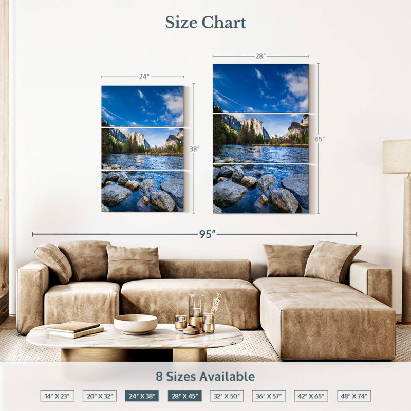 Alvord River In Yosemite, 38'' H x 24'' W