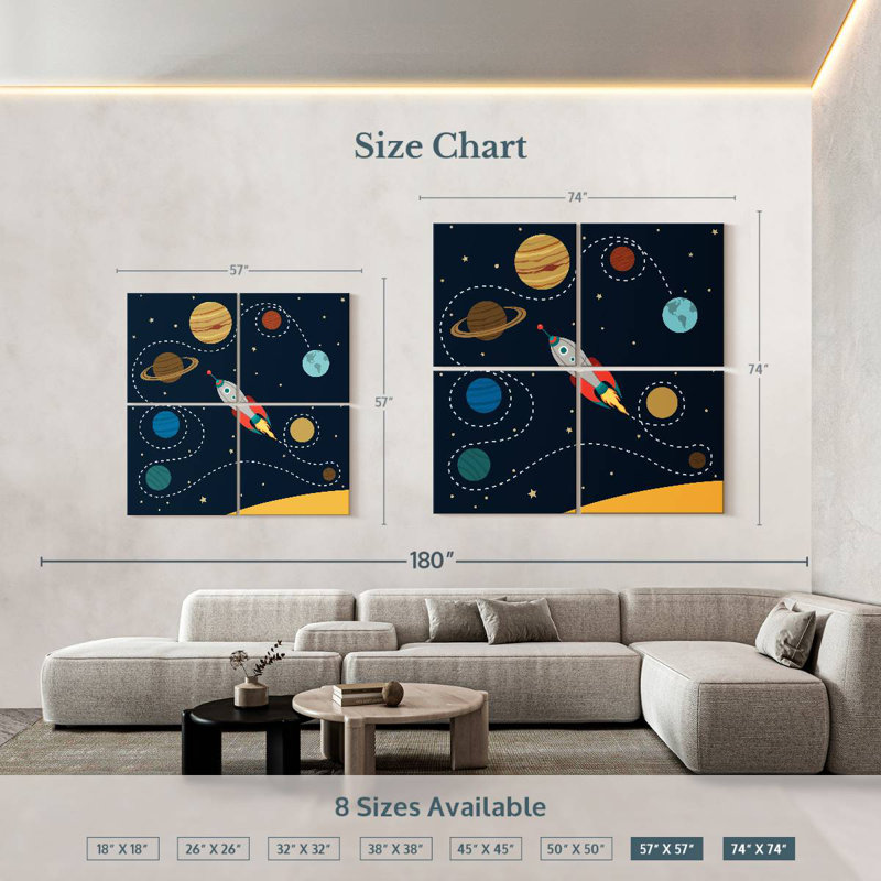 Ashelle Solar System Travel, 57'' H x 57'' W