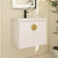 Ensemble de meuble-lavabo simple 23,8 po avec plateau en céramique Arbas-1873656925
