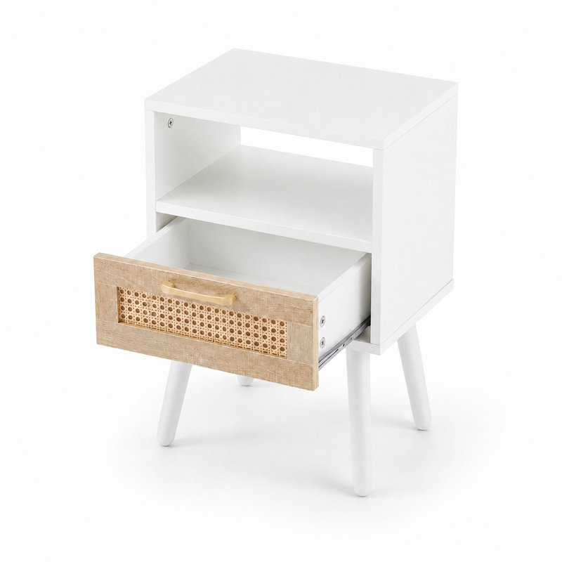 Table de chevet Soan, Blanc