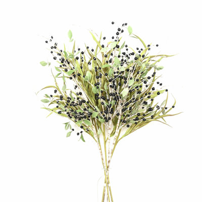 36 "branche artificielle de feuillage de baies pour remplissage de vase, bouquet de bouleau en herbe à longue tige de ferme pour les décorations de table de centre de table de bureau à domicile