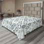 Sea Blue/Blue Grey/Black Geometric Shapes