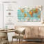 Globe terrestre carte du monde sur toile-806209353