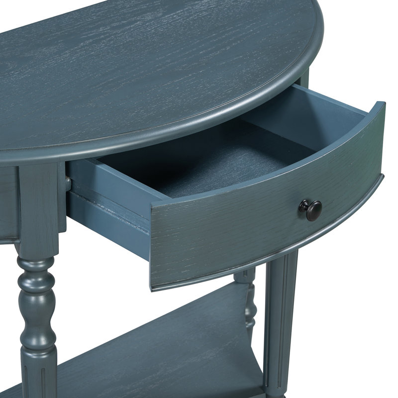 Console de style campagnard avec tiroir et tablette Farmhouse, Marine