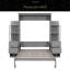 Lit escamotable double pleine grandeur avec tablettes, tiroirs et lumières DEL-1737268783
