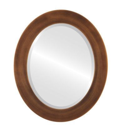 Meansville Wood Frame Oval Wall Mirror