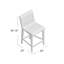 Tabouret de comptoir 26 po Martisha