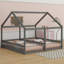 Lit plateforme House, deux lits partagés-2003645010