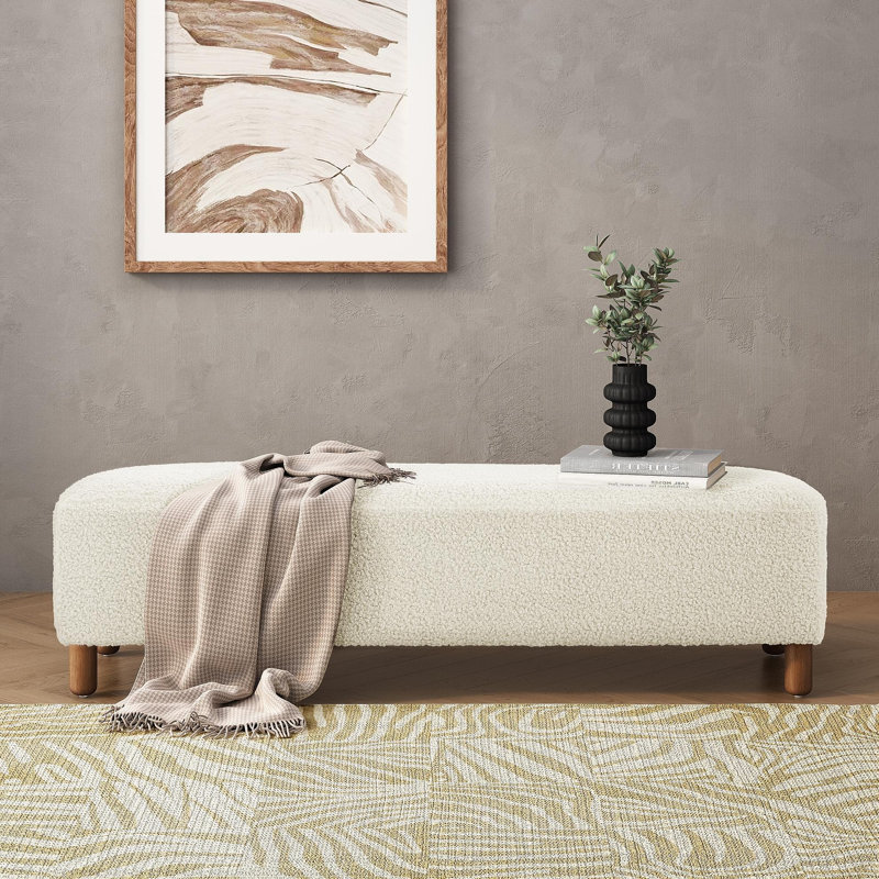 Comfortable Ottoman, White