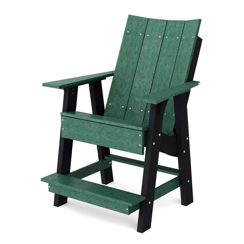 Chaise haute Adirondack contemporaine, Vert gazon / Noir