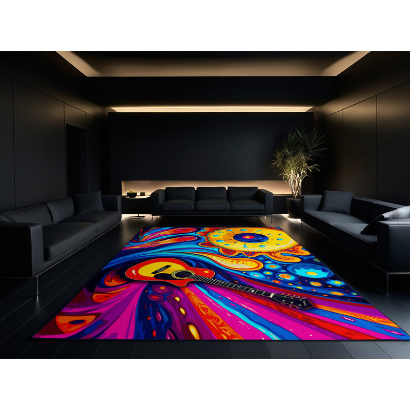 Rainbow Reverberation Rug, Rectangle 5' x 8'