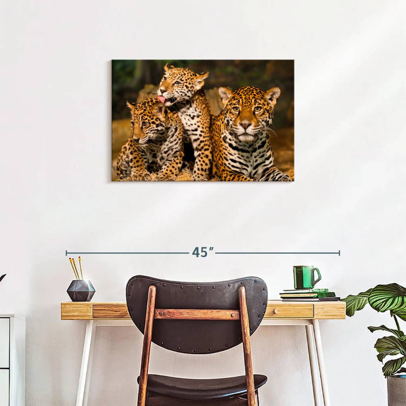 Brampt Jaguar Tribe, 20" H x 30" W