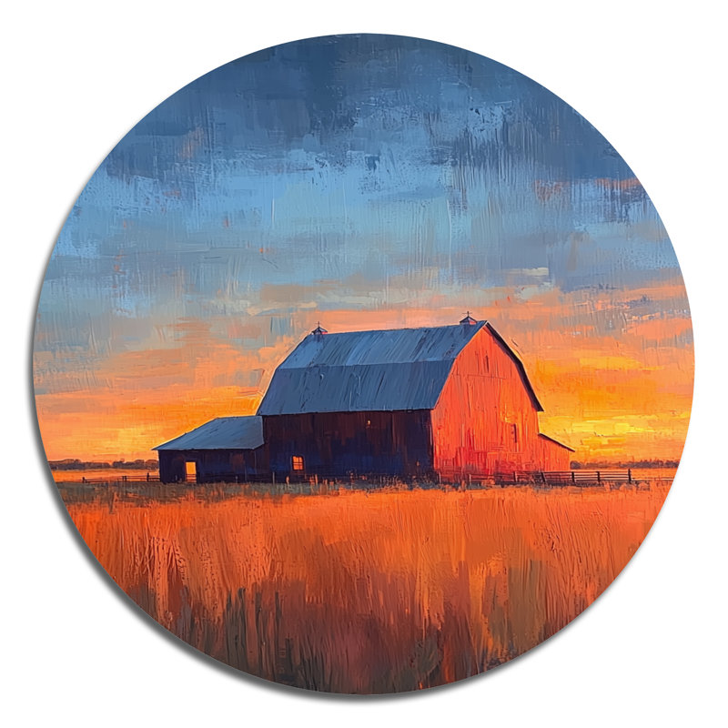 Alexa - Traditional Pink Metal Art Print, 16" H x 16" W