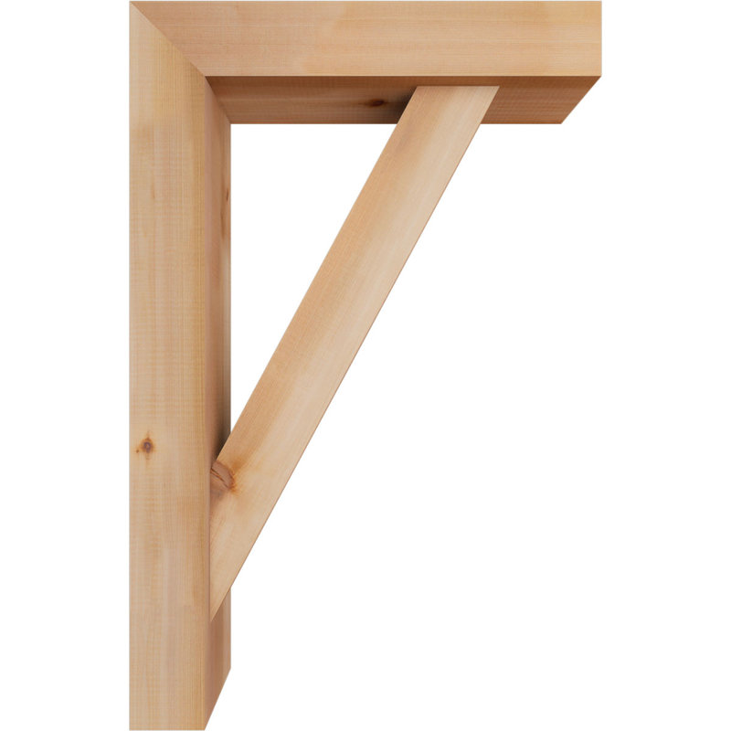 Traditional Block Bracket w/ Offset Brace, 34 x 22, 5 1/2"W Western Red Cedar (Smooth)