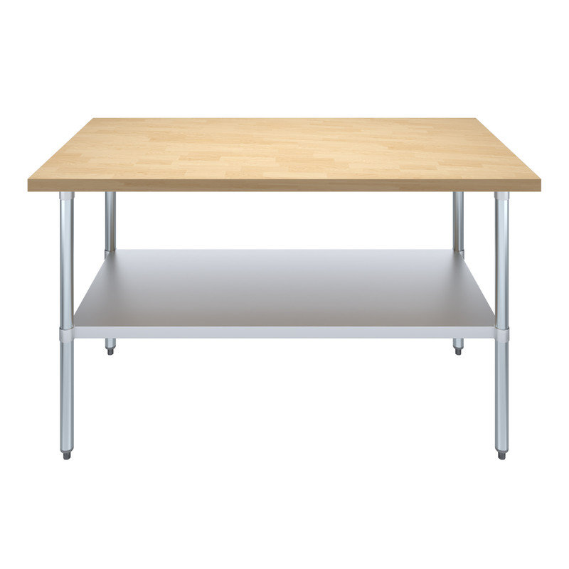 Homole Wood Top Workbench, 35" H x 24" W x 24" D