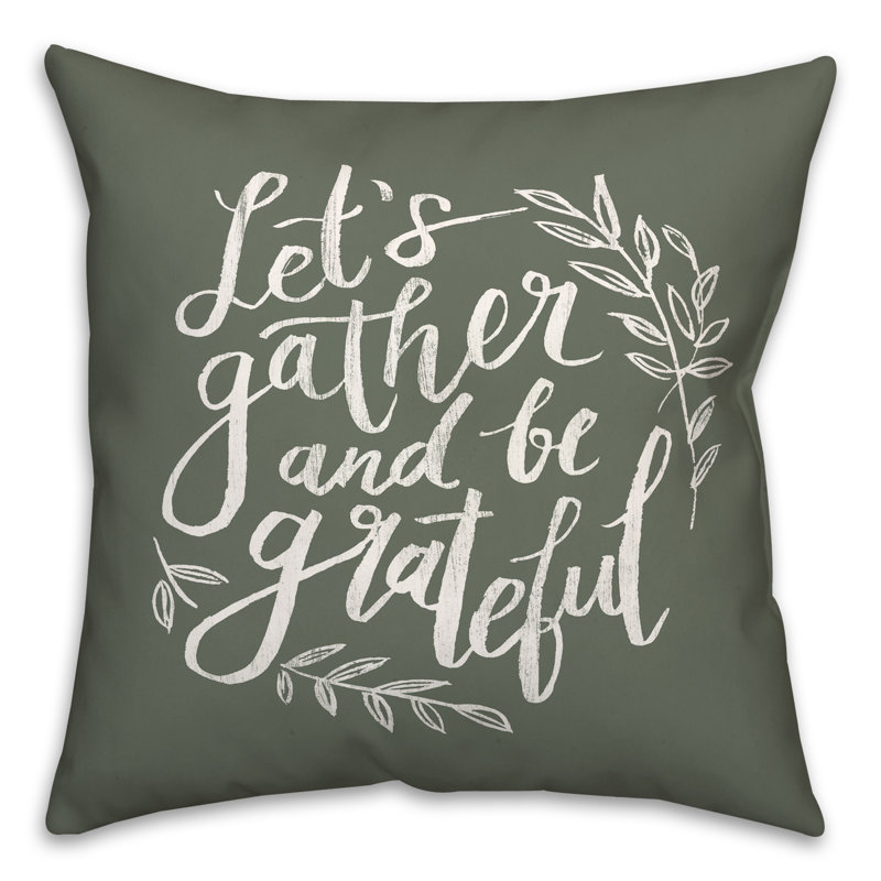 Outdoor Reversible Throw Pillow, H 18 po x l 18 po, Sauge