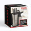 Porte-couteaux universel en acier inoxydable Seido Knives - Design avec porte-coutellerie et plateau antirouille pour 2 outils de cuisine