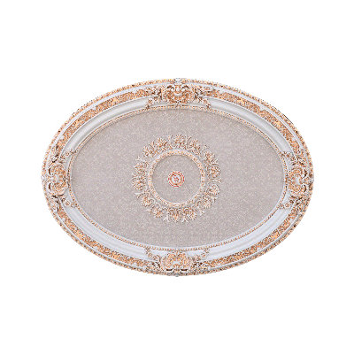 French Blanco Oval Chandelier Ceiling Medallion