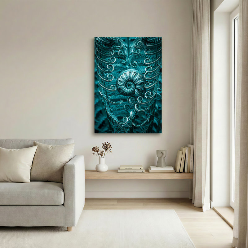 Art mural toile sarcelle, 24"H x 16"W