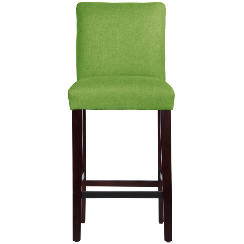 Tabouret de bar et de comptoir Sylva, Tabouret de bar (siège d'une hauteur de 31 po), Espresso, Vert palmier aquarelle