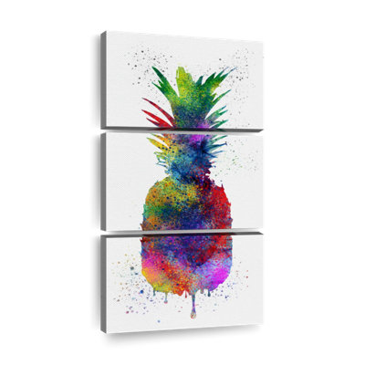 " Color Splash Pineapple " by Naomi Heart 3 - Pieces