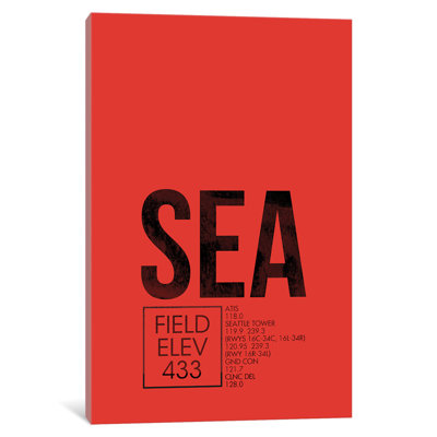 « air traffic control series », art textuel sur toile, "seattle-tacoma"