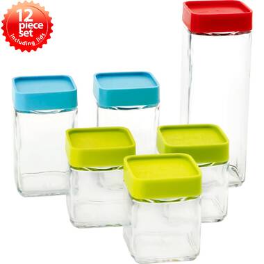 Glasslock Rectangular Tempered Glass Food Container Set of 3 400ml/14oz