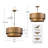 Rustic 4-Light Double-Tier Drum Chandelier