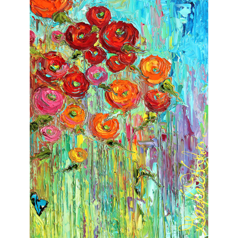 Art sur toile, coquelicots
