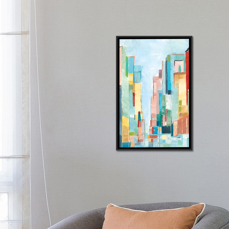 «Uptown Contemporary II» par Ethan Harper - reproduction d'art, H 26 po x l 18 po x P 1,5 po, Toile avec cadre noir