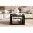 Square farmhouse coffee table in dark brown, 30.8", with 2-tier storage and half open storage compartment