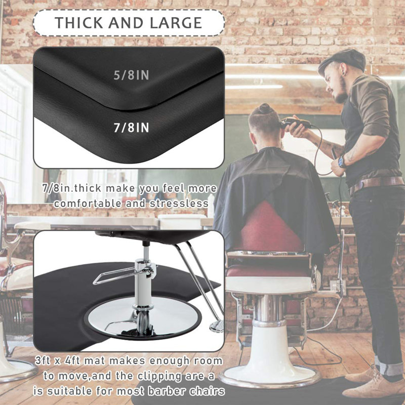 Black Semi-Circular PVC and PU Anti-Fatigue Mat