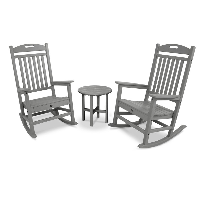 Ensemble 3 pièces POLYWOOD Yacht Club Rocker, Dalle de pierre