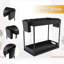  2-tier kitchen multi-functional storage shelves for 2 pcs, single layer pull-out 15.6"x8.6"x13.2"