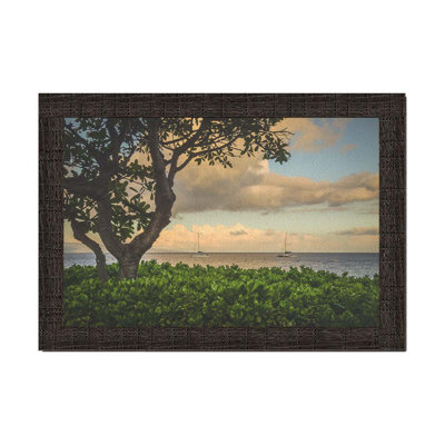 Ka?anapali Plumeria Tree by Kelly Wade. Paper Print - Mounted & Framed, image