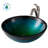 Nature Series Glass Circular Vessel Bathroom Sink with Faucet-35841294