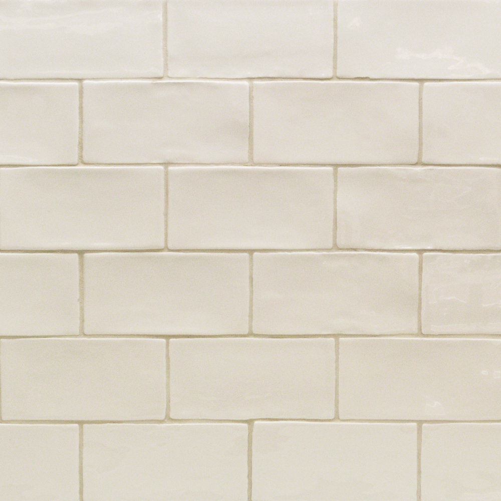 Barcelona 3" x 6" Ceramic Subway Wall Tile, Vanilla