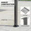 Abri de jardin extensible 126 po x 126 po, gris foncé
