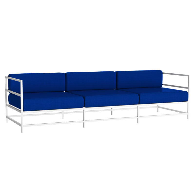 Canapé Delano, NO, Argent Kessler, Toile Sunbrella® bleu pacifique