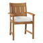 Croquet Teak Patio Dining Armchair with Cushions-1489010560-1586602821-1586604521