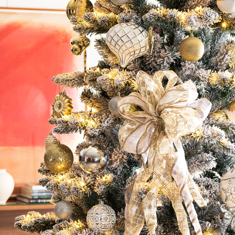 Arbre de Noël artificiel épinette avec lumières, 7,5 pi