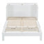 Lit escamotable pleine grandeur avec grands tiroirs, armoire de rangement en rotin, lit pliable peu encombrant avec port de chargement USB, blanc-129587470-129587472