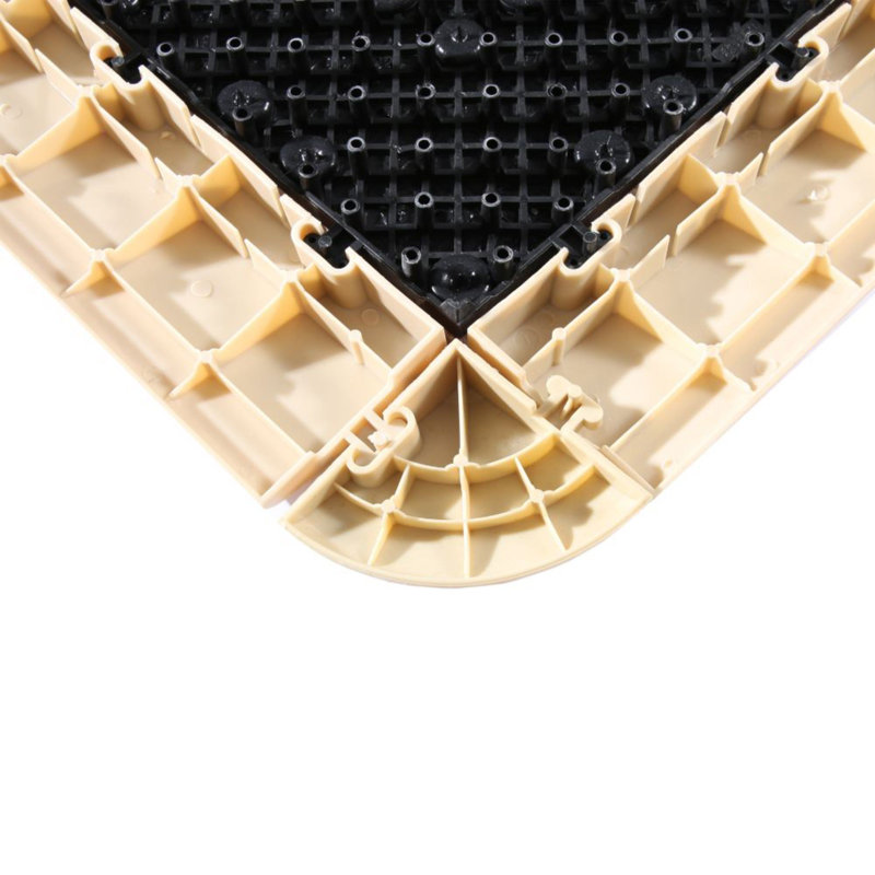 Courtyard 12'' L x 3'' W Plastic Interlocking Deck Deck Tile Kit, Off-White