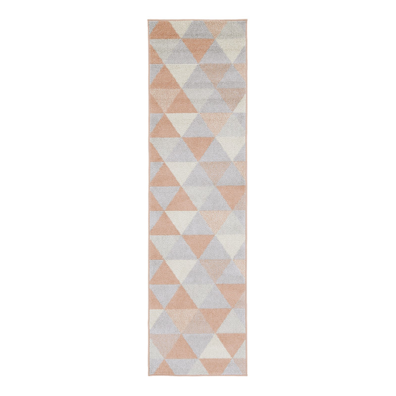 Evie-May Geometric Area Rug, Runner 60 x 220cm