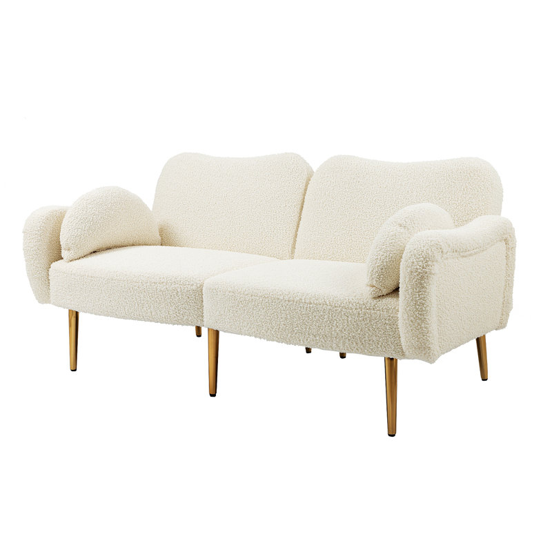 Canapé d'appoint Norika, Polyester blanc