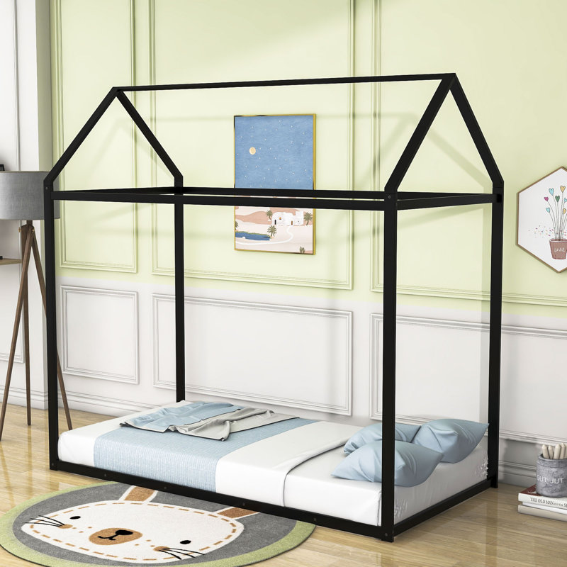Structure de lit plateforme Ahleigha, Noir