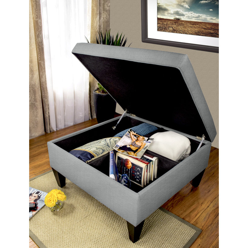 Zaylee Upholstered Ottoman, Ash