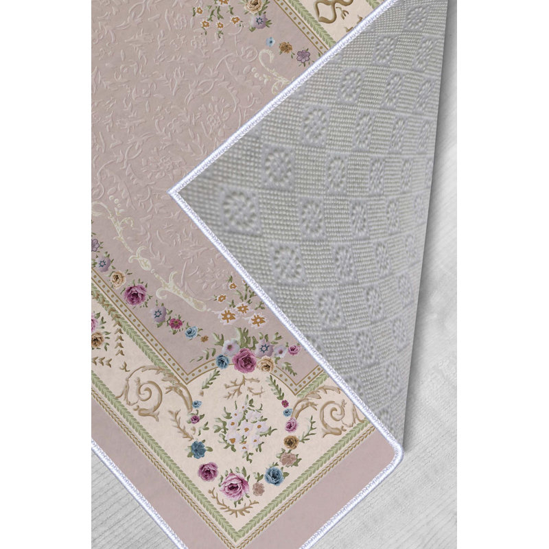 Premium Woven Area Rug (1.6 x 2.6 Feet), 100% Polyester, 0.3 in Pile Height | Antibacterial, Non-Slip PVC Dot Underside | Machine Washable, 3D Digital Print | Ideal for Living Room, Bedroom & Entryway Decor