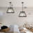 Murvel 16" Modern Geometric Chandelier 4 - Light Dimmable with Crystal Accent